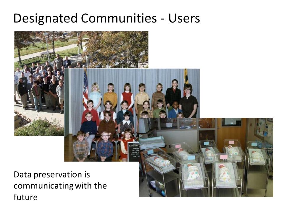 Designated Communities - Users Data preservation is communicating with the future