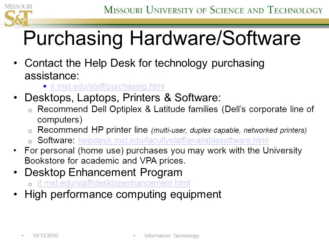 Information Technology Practical Information For New Faculty About