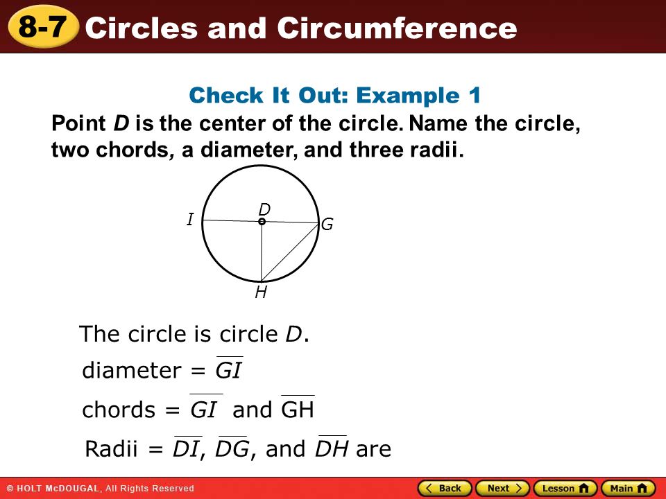 Nødvendig fløjte Vugge 8-7 Circles and Circumference Warm Up Warm Up Lesson Presentation Lesson  Presentation Problem of the Day Problem of the Day Lesson Quizzes Lesson  Quizzes. - ppt download