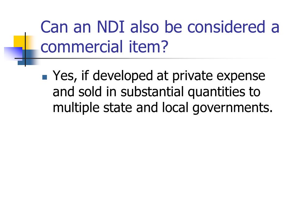 What is a nondevelopmental item.