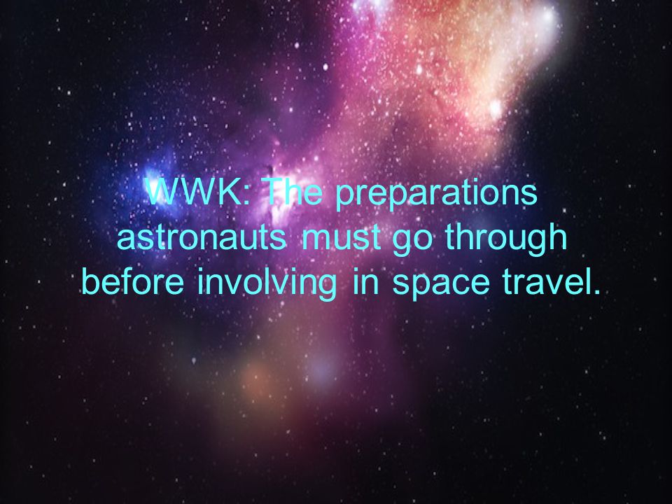 Preparation Before Space Travel By: Sila Virdell. - Ppt Download