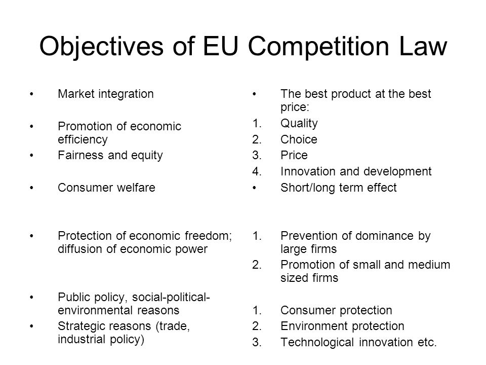 EU Competition Policy. History of Competition Law National Laws v. EU  Competition Law. - ppt download