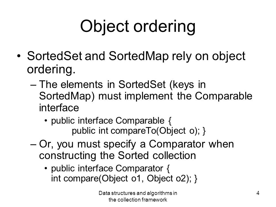 Data Structures And Algorithms In The Collection Framework Ppt Download