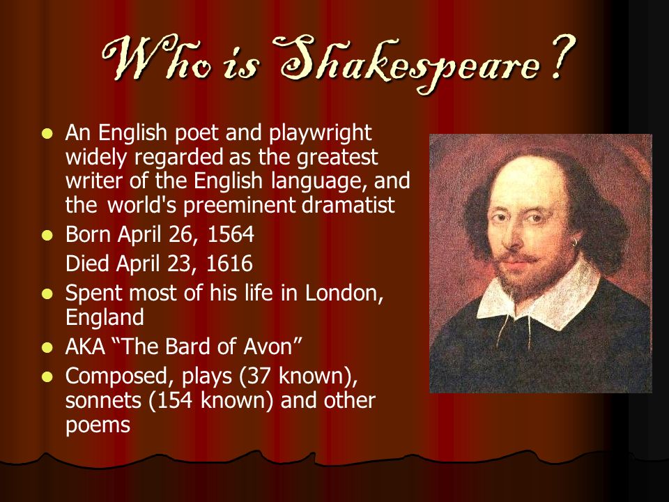 William Shakespeare and Romeo and Juliet (A Brief Introduction) - ppt  download