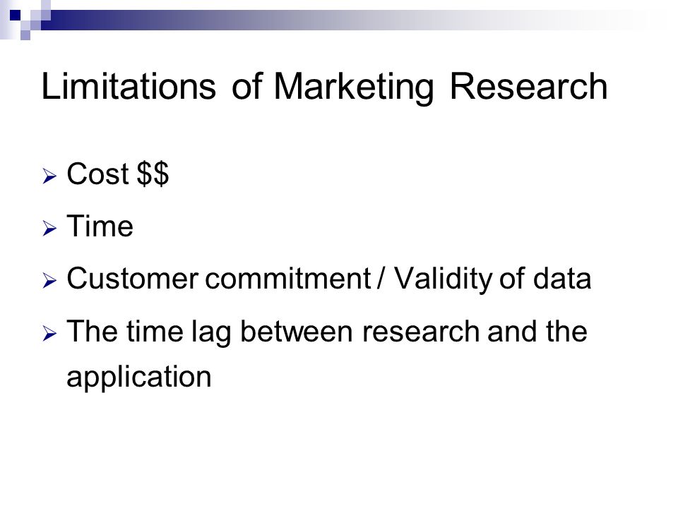 limitations of marketing research
