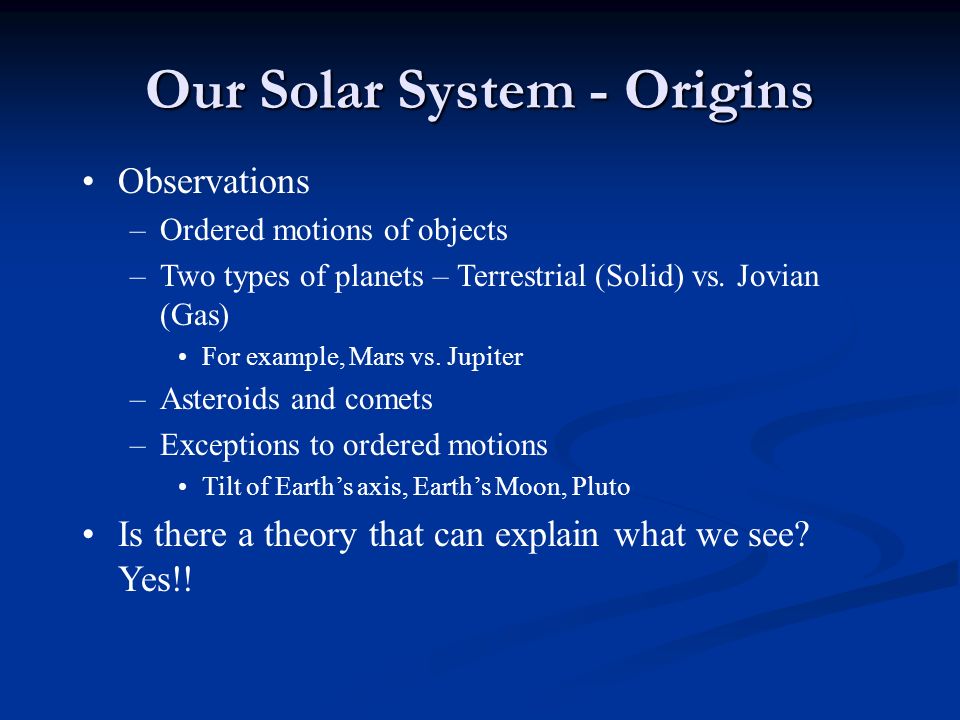 Formation Of Our Solar System The Nebular Hypothesis Kant