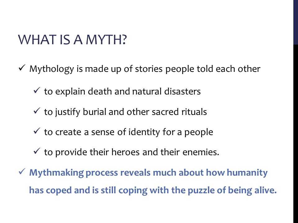 Myths Essential Questions To Explore What Are Myths Monday What Are The Stories We Are A Part Of Wednesday Small Group What Are The Myths That Ppt Download