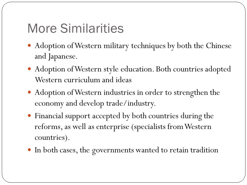 similarities and differences between japan and china