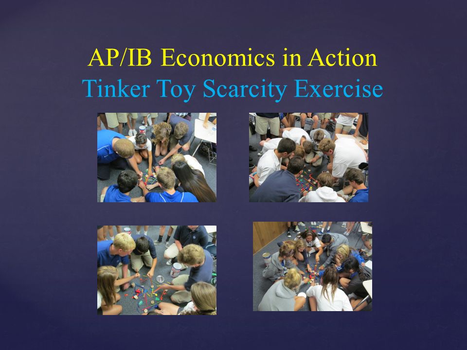 AP/IB Economics in Action Tinker Toy Scarcity Exercise