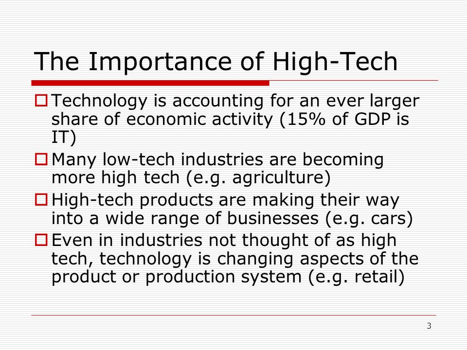 High Technology, Industries