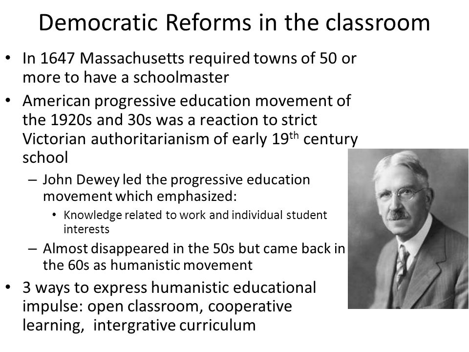 what led to the progressive education movement