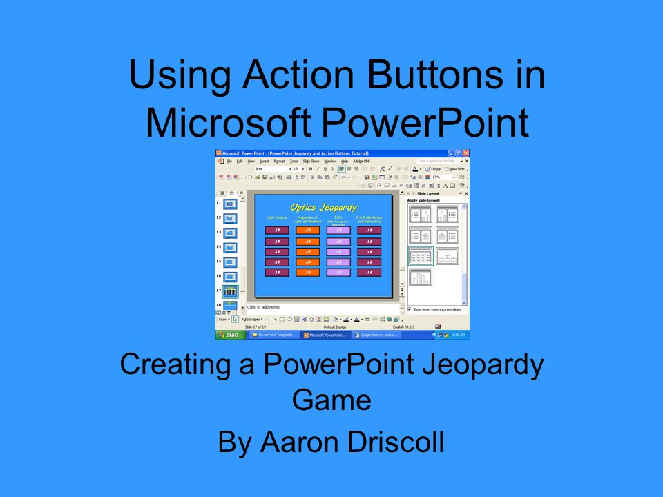 using action buttons in microsoft powerpoint creating a powerpoint microsoft powerpoint game