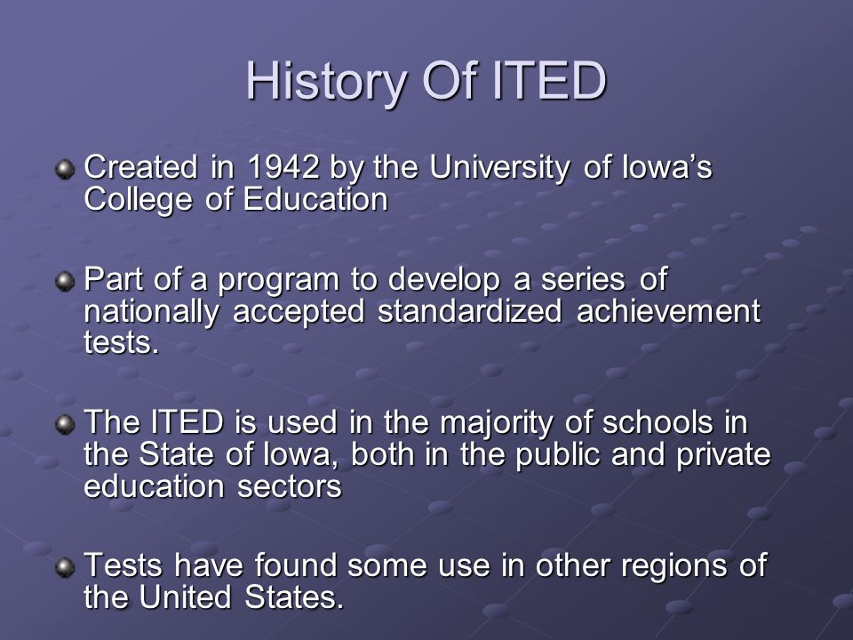Iowa Test For Educational Development Todd Bauer Lynn