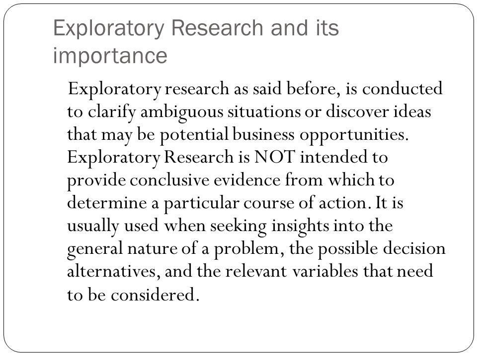 how to write an exploratory research paper