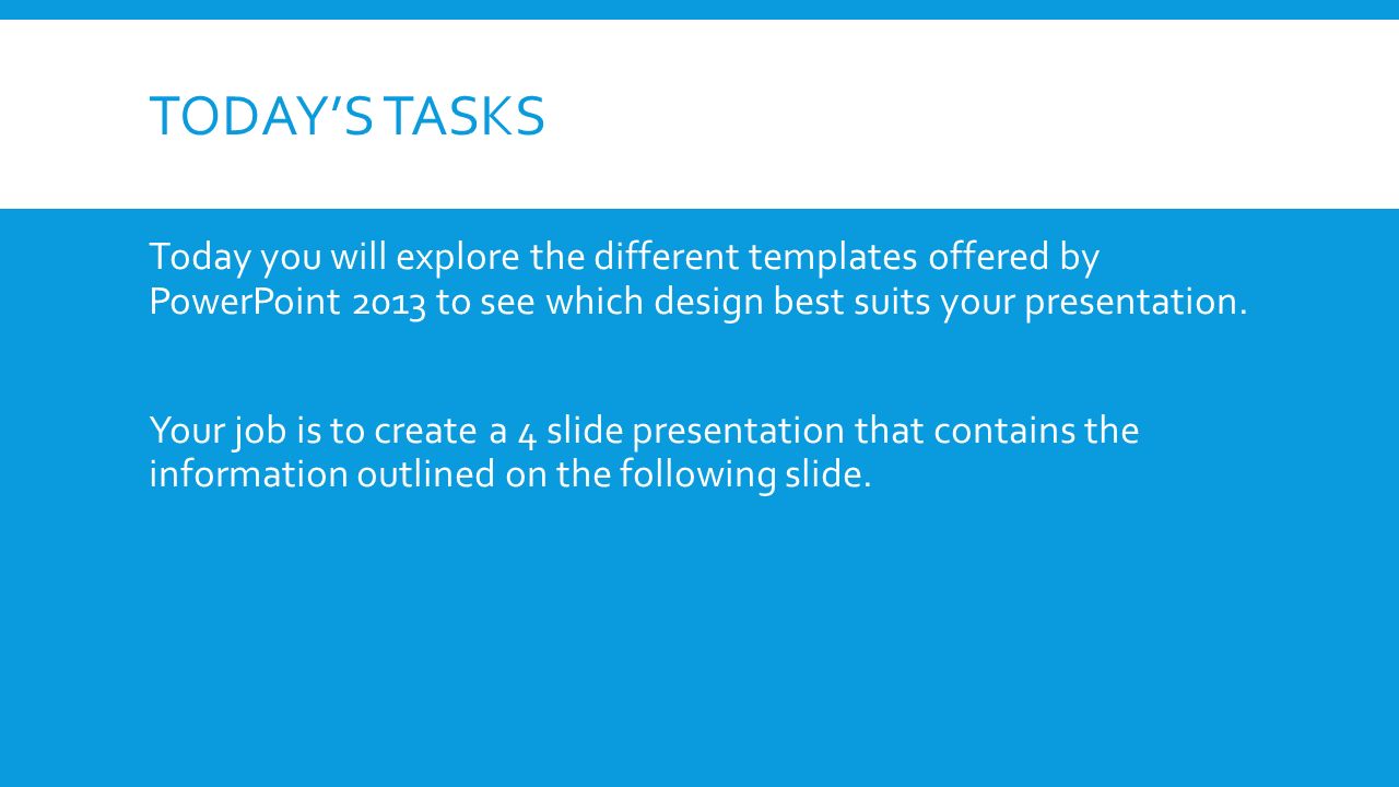 microsoft powerpoint lesson 1 choosing a template ip10 wednesday powerpoint 2013 template