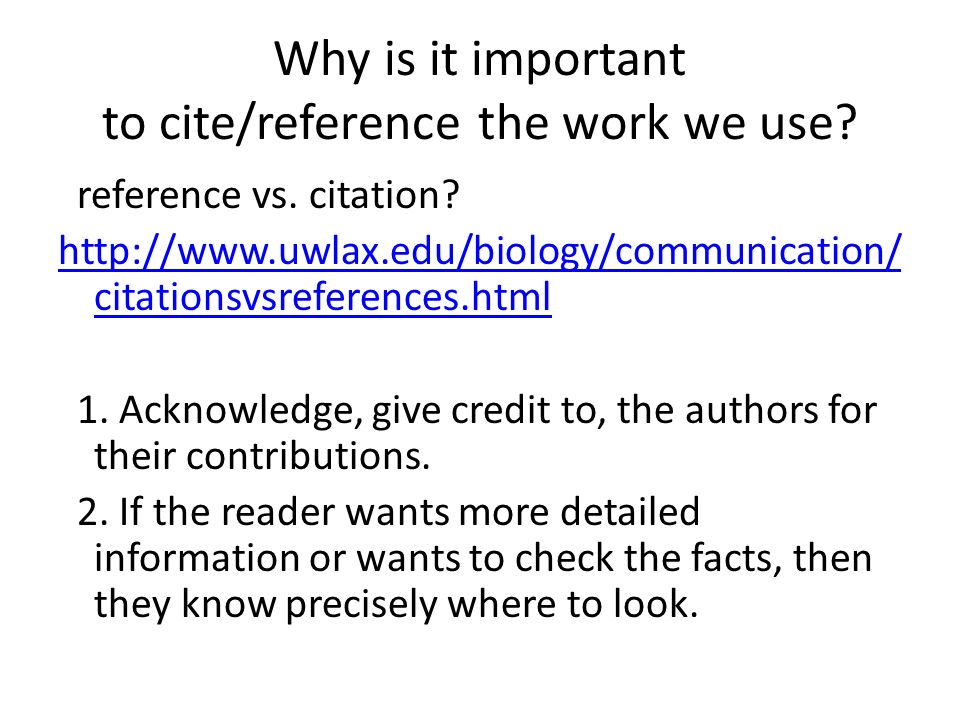 cite references