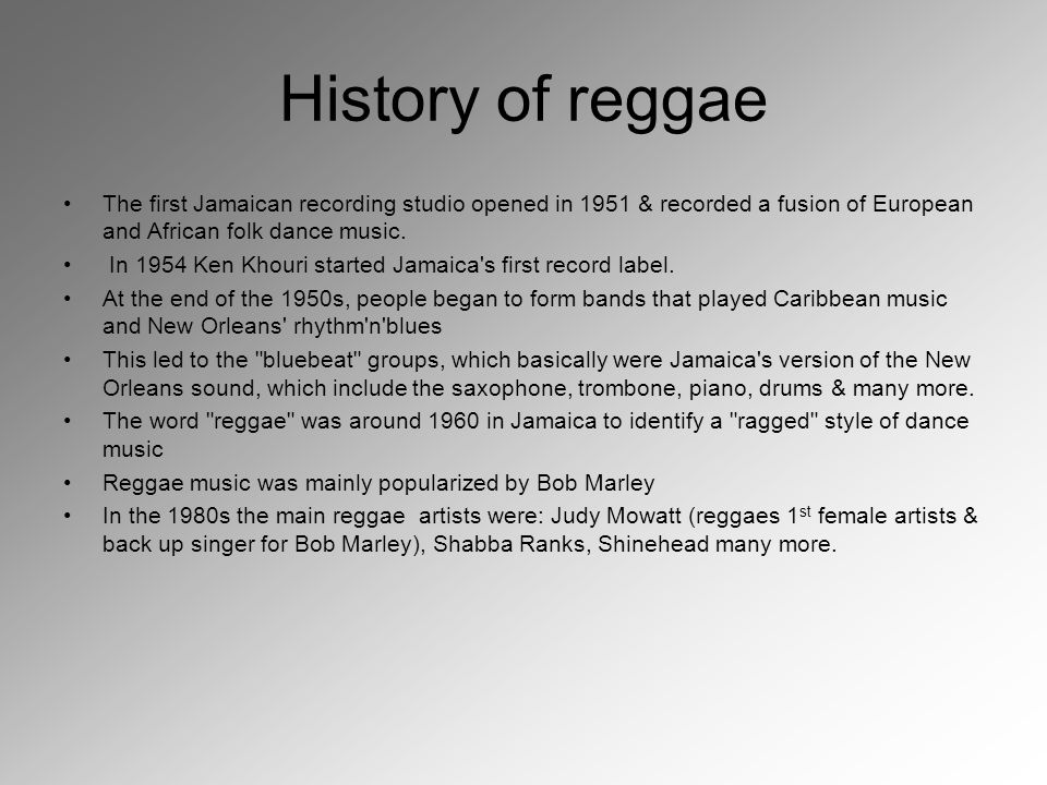 history of reggae