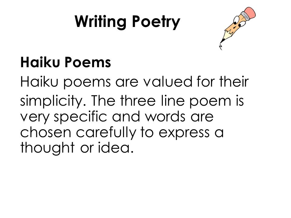 I need help writing a haiku poem