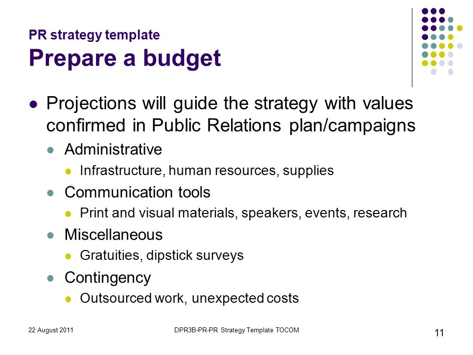 public relations dpr 3b template for a public relations strategy pr template