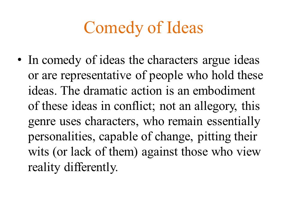 different types of comedy in literature