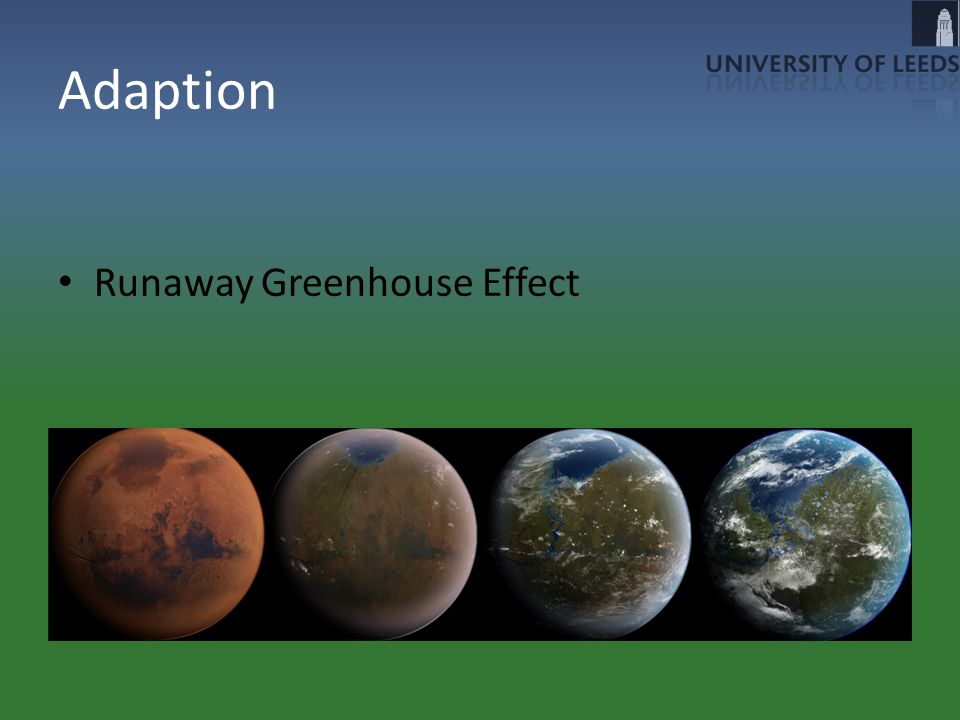 Adaption Runaway Greenhouse Effect