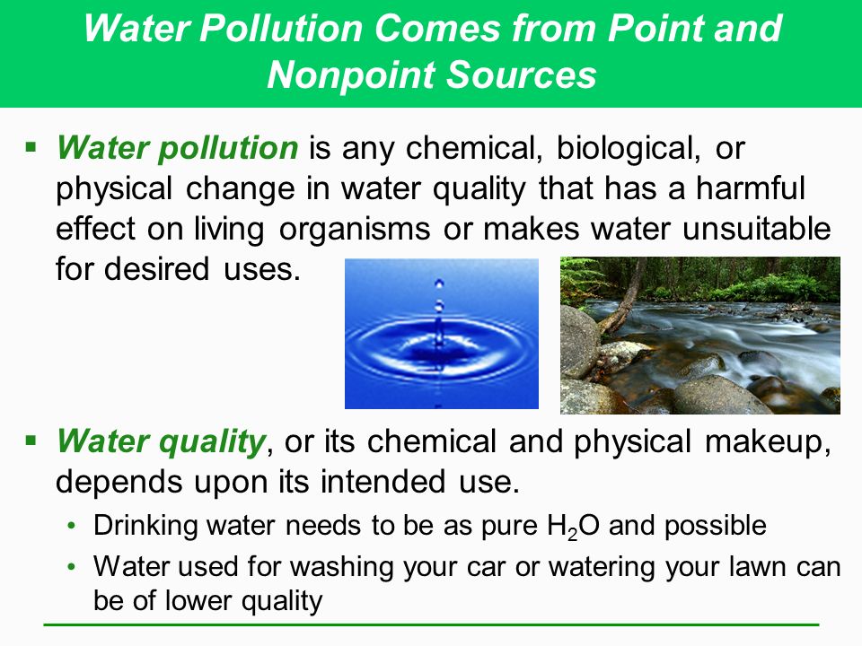 Water Pollution Chapter What Are the Causes and Effects of Water Pollution?   Concept 20-1A Water pollution causes illness and death in humans. - ppt  download