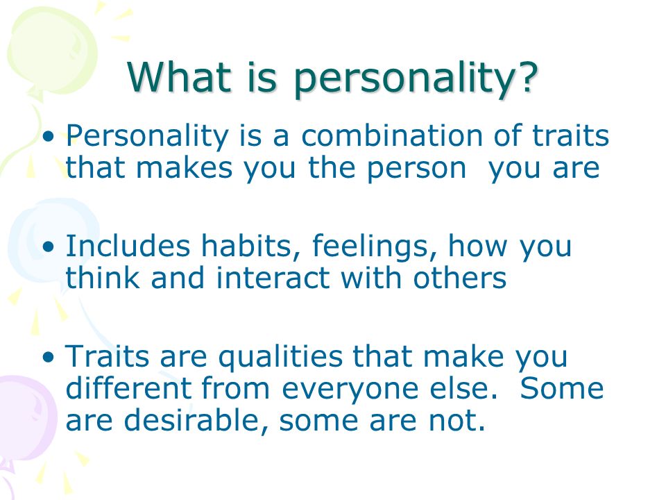 What is personality.
