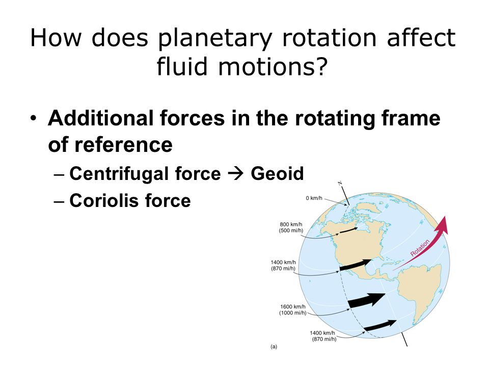 How does planetary rotation affect fluid motions.