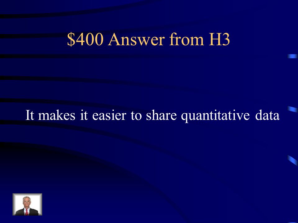 $400 Question from H3 Why do scientists use the metric system