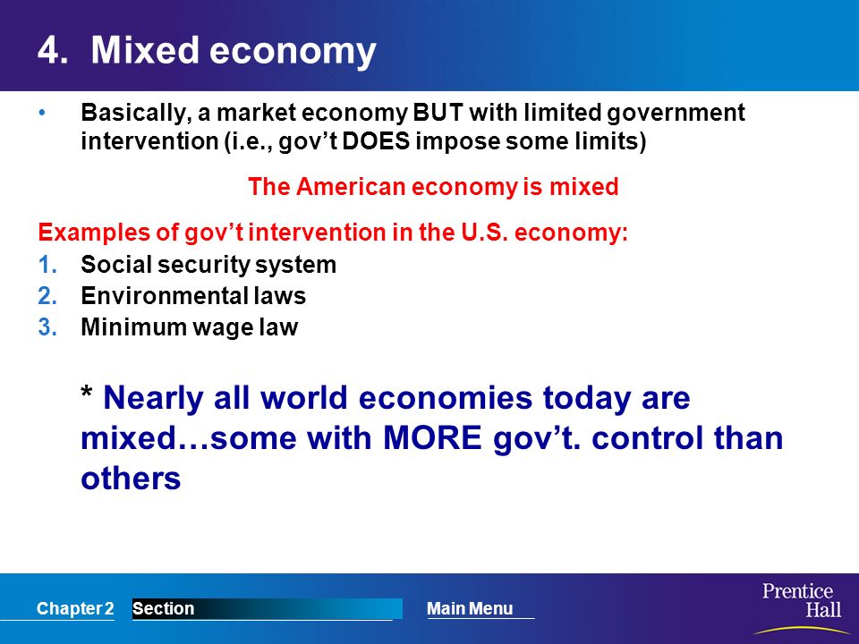 government intervention in the economy examples