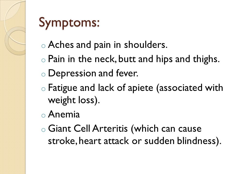 Polymyglia Rheumatica Abbie & Kayla. What PMR is: o Polymyalgia ...