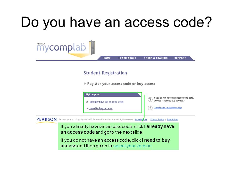 Do you have an access code.