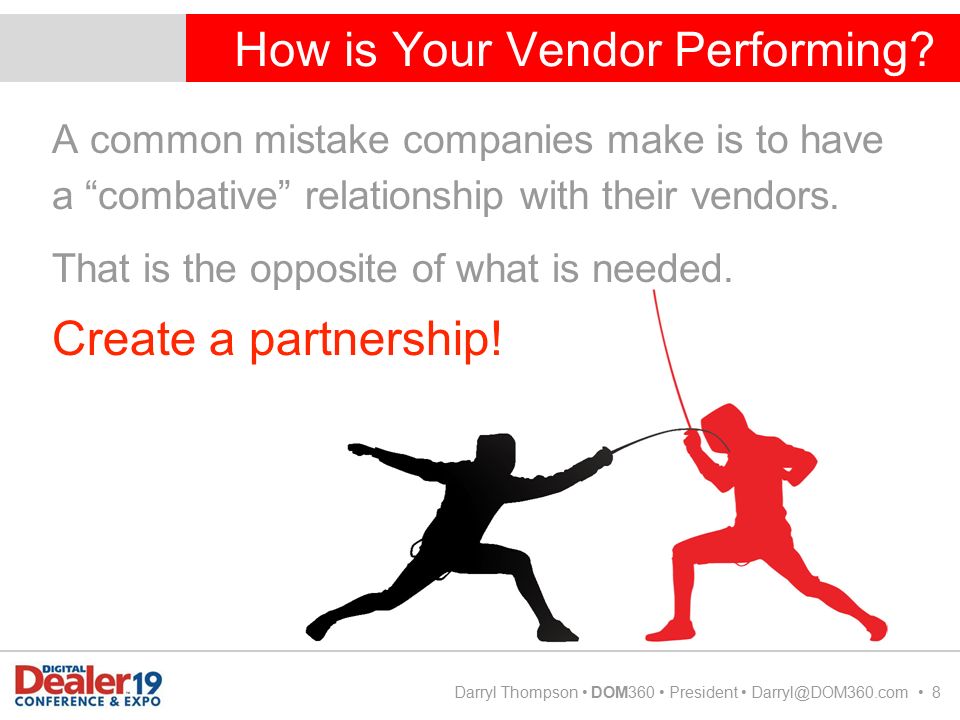 How is Your Vendor Performing.