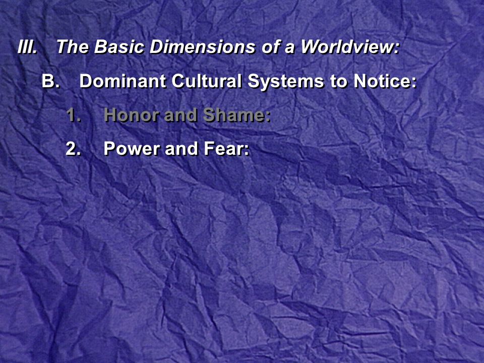 The Analysis Of A Worldview: Models And Tools Sessions 8 And 9 The ...