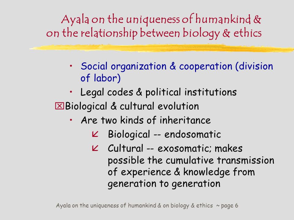 On the Uniqueness of Humankind