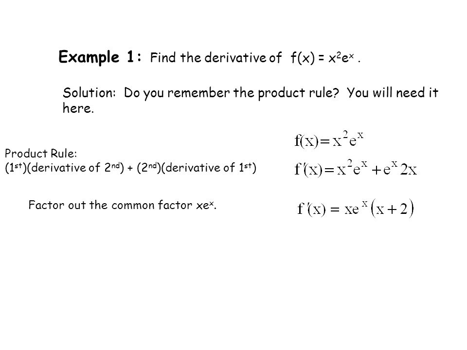 Review Differentiation Of Exponential Functions Ppt Download
