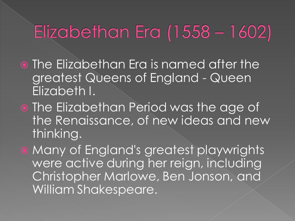 An introduction to the history of the elizabethan period elizabethan era shakespeare