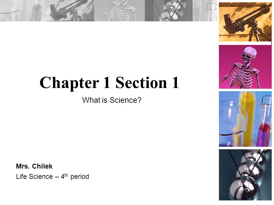 Chapter 1 Section 1 Mrs. Chilek Life Science – 4 th period What is Science
