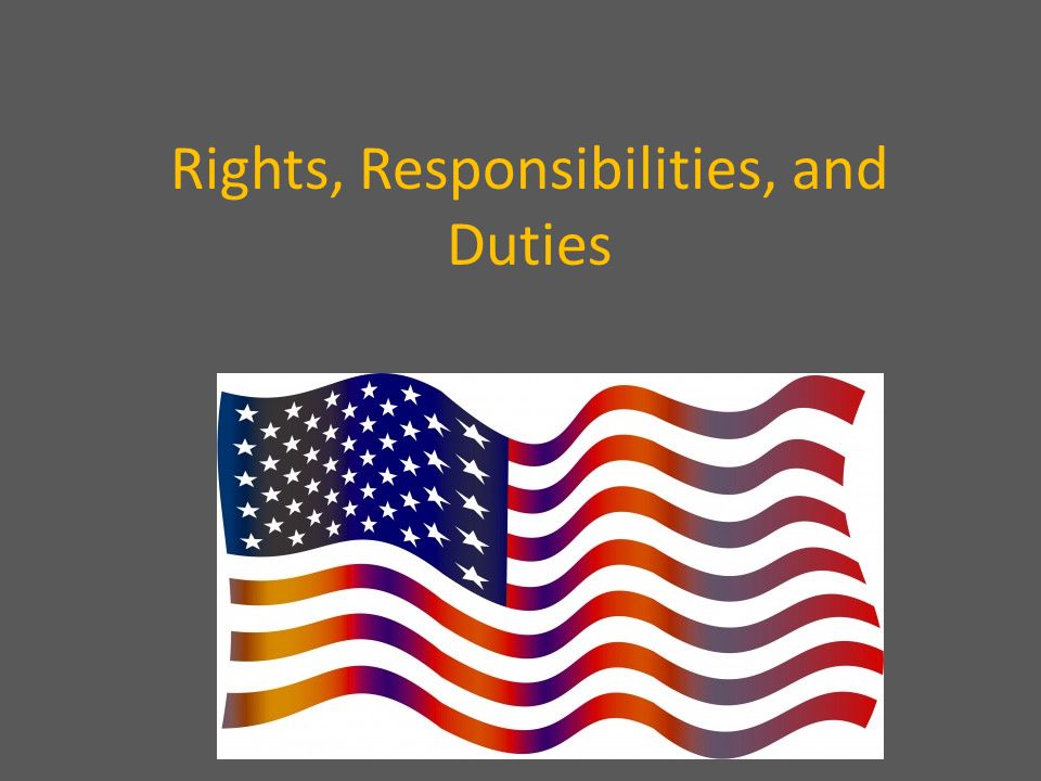 Rights, Responsibilities, and Duties