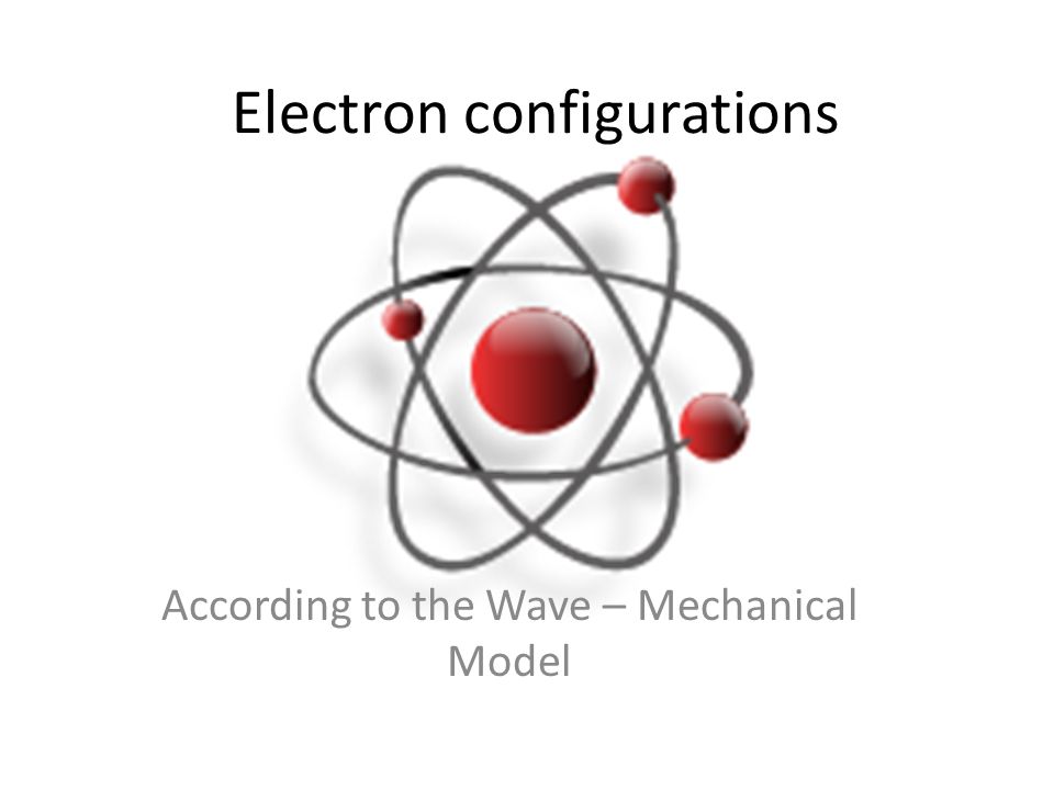 Electron configurations According to the Wave – Mechanical Model