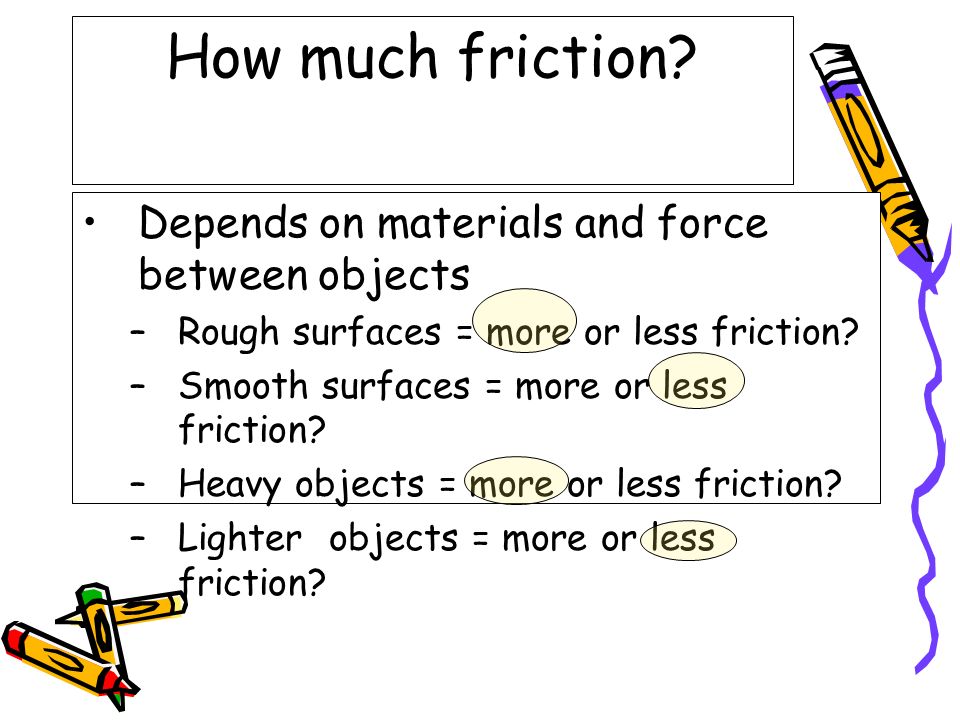 How much friction.