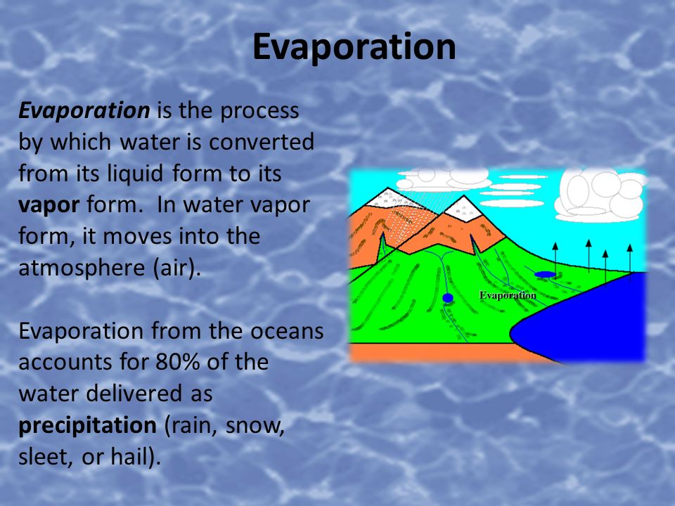 evaporation water cycle