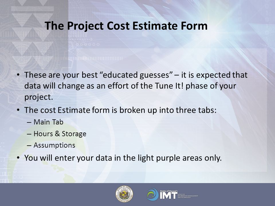 project cost estimate form plan it todd crosby the project cost cost estimate form