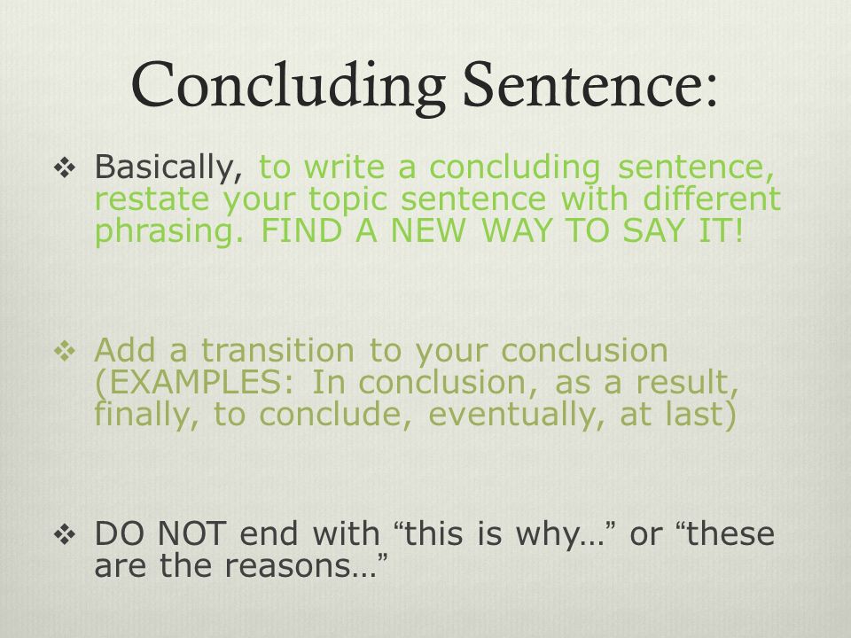 concluding statement examples