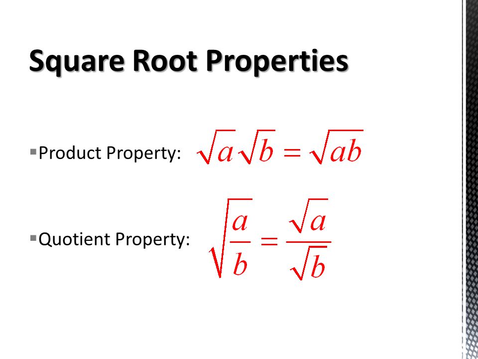 Square Root Product Property - Definition & Examples - Expii