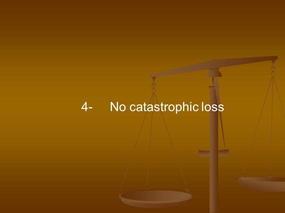 4-No catastrophic loss