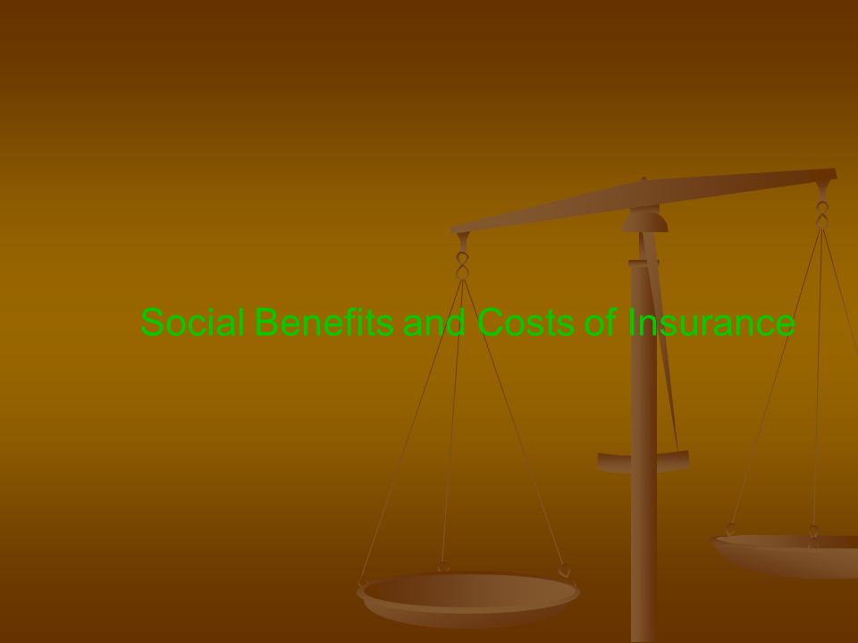 Social Benefits and Costs of Insurance