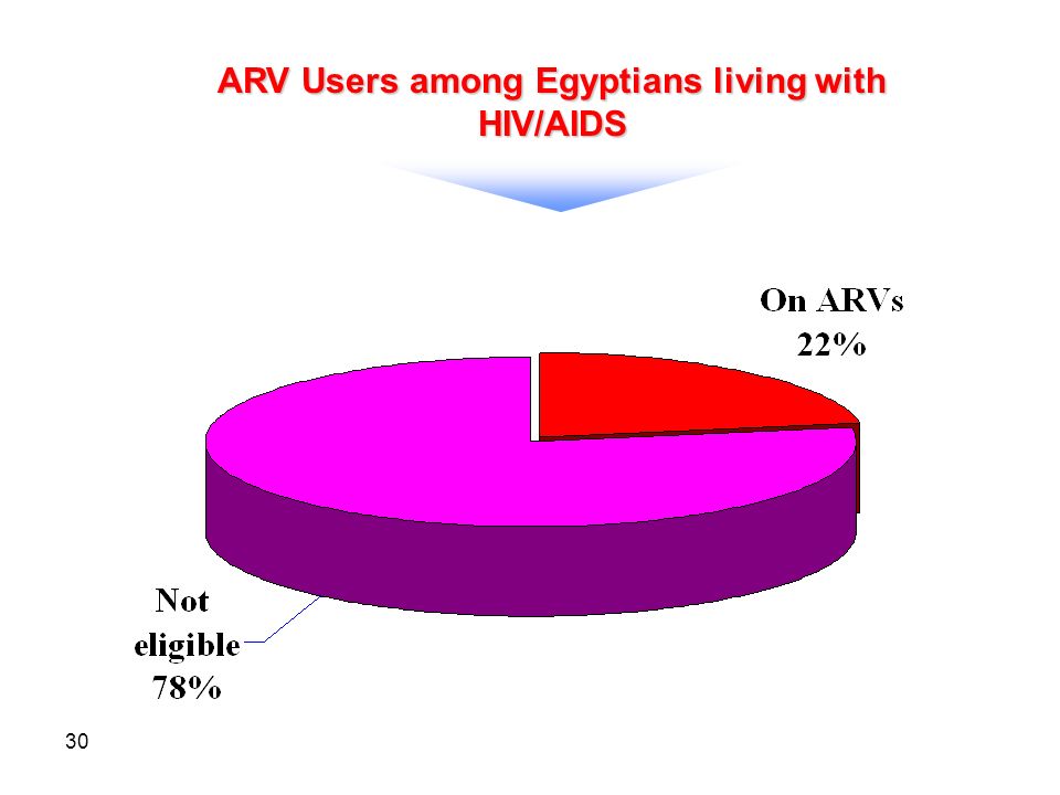 30 ARV Users among Egyptians living with HIV/AIDS