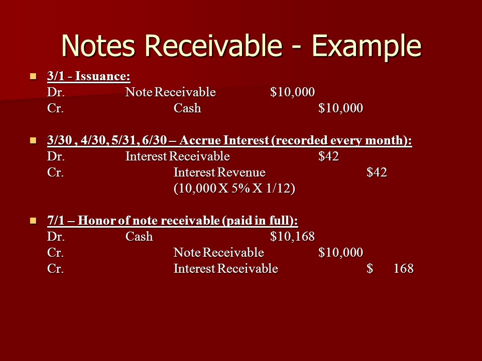 chapter 9 accounting for receivables objectives identify types of
