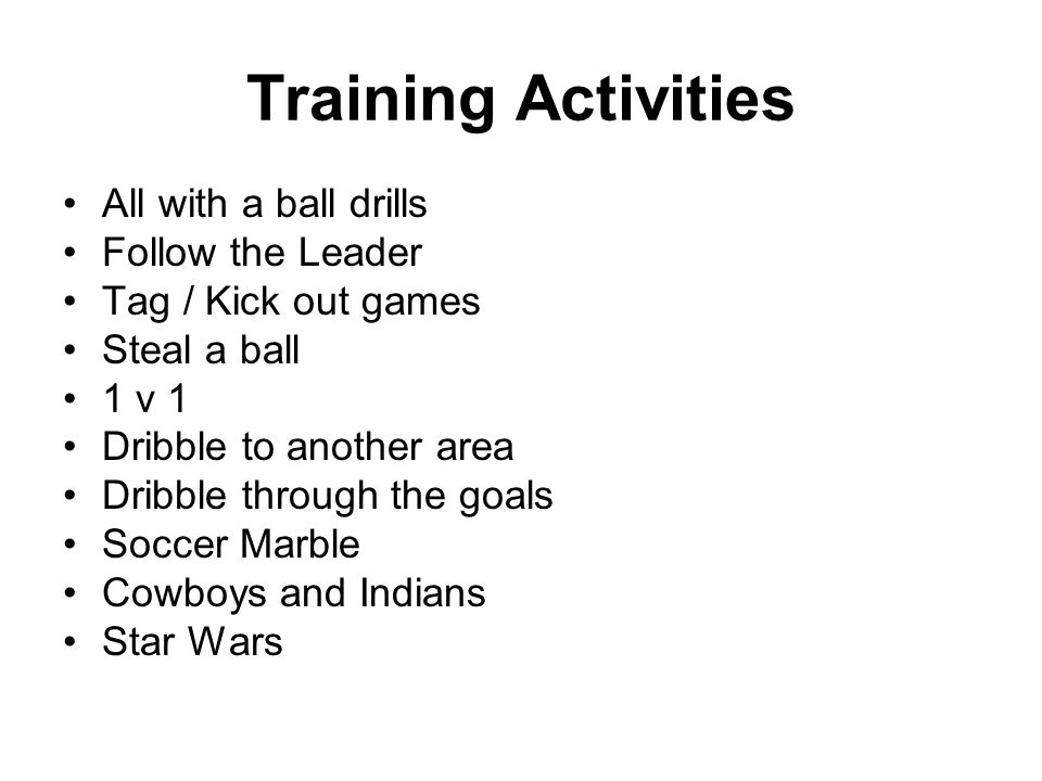 training activities all with